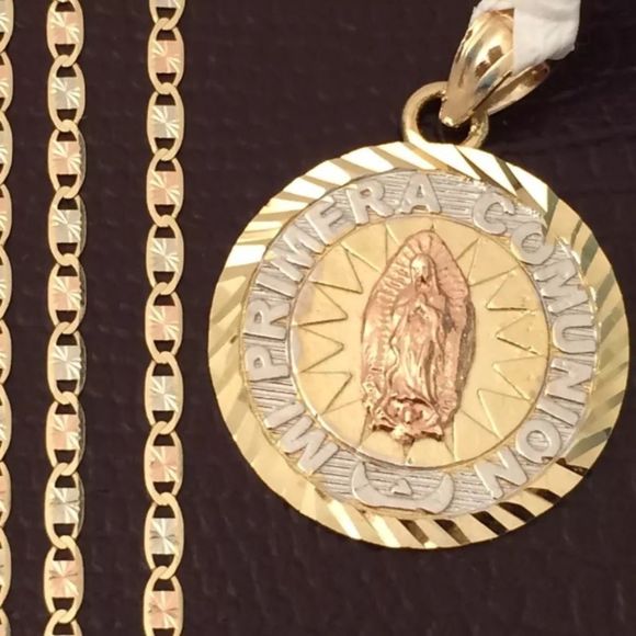 NEW 14K SOLID GOLD VIRGIN Mary Valentino Chain